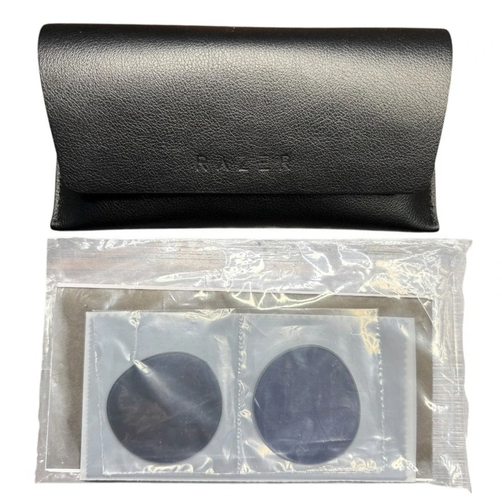 Razer Anzu Smart Glasses Round Frame Bundle w/ Blue Light Filter - Large